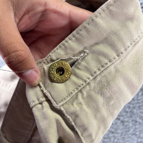 Vintage Ralph Lauren Polo Jeans Chino Pants Mens 40x30 Beige Carpenter C-5 - Picture 5 of 12